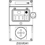 Switch socket ZI3 with miniature circuit breaker - 35\R341