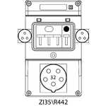 Switch socket ZI3 with miniature circuit breaker - 35\R442