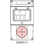 Switch socket ZI3 with miniature circuit breaker - 36\R111