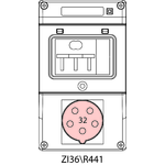 Switch socket ZI3 with miniature circuit breaker - 36\R441