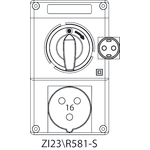 Montageset ZI2 mit Trennschalter 0-I (SCHUKO) - 23\R581-S