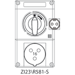 Instalační souprava ZI2 se spínačem 0-I (SCHUKO) - 23\R581-S