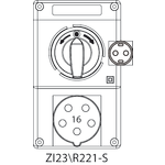 Zestaw instalacyjny ZI2 z rozłącznikiem L-0-P (SCHUKO) - 23\R221-S