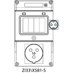 Montageset ZI3 ohne Absicherungen (SCHUKO) - 33\X581-S