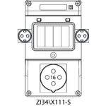 Switch socket ZI3 without protection (SCHUKO) - 34\X111-S