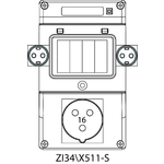 Zestaw instalacyjny ZI3 bez wyłącznika nadprądowego (SCHUKO) - 34\X511-S
