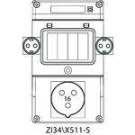 Switch socket ZI3 without protection (SCHUKO) - 34\X511-S