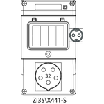 Switch socket ZI3 without protection (SCHUKO) - 35\X441-S