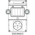 Switch socket ZI3 without protection (SCHUKO) - 35\X442-S