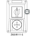 Montageset ZI SCHUKO mit Trennschalter 0-I (SCHUKO) - 03\R111-S