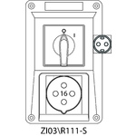 Switch socket ZI with disconnector 0-I (SCHUKO) - 03\R111-S