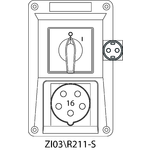 Instalační souprava ZI se spínačem 0-I (SCHUKO) - 03\R211-S