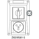 Zestaw instalacyjny ZI z rozłącznikiem 0-I (SCHUKO) - 03\R581-S