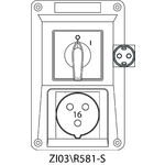 Instalační souprava ZI se spínačem 0-I (SCHUKO) - 03\R581-S