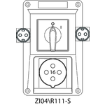 Zestaw instalacyjny ZI z rozłącznikiem 0-I (SCHUKO) - 04\R111-S