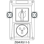 Zestaw instalacyjny ZI z rozłącznikiem 0-I (SCHUKO) - 04\R511-S