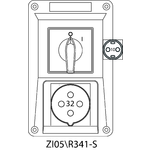 Montageset ZI SCHUKO mit Trennschalter 0-I (SCHUKO) - 05\R341-S
