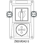 Switch socket ZI with disconnector 0-I (SCHUKO) - 05\R342-S