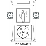 Switch socket ZI with disconnector 0-I (SCHUKO) - 05\R442-S