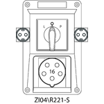 Instalační souprava ZI se spínačem L-0-P (SCHUKO) - 04\R221-S