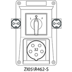 Zestaw instalacyjny ZI z rozłącznikiem L-0-P (SCHUKO) - 05\R462-S