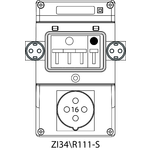 Montageset ZI3 mit Überstromschalter (SCHUKO) - 34\R111-S