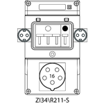 Montageset ZI3 mit Überstromschalter (SCHUKO) - 34\R211-S