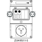 Montageset ZI3 mit Überstromschalter (SCHUKO) - 34\R511-S