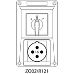 Switch receptacle ZO - 02\R121