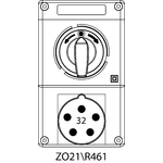 Switch receptacle ZO with disconnector - 21\R461