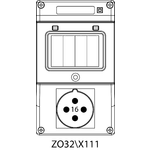 Switch receptacle ZO without protection - 32\X111