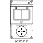 Zestaw odbiorczy ZO bez wyłącznika nadprądowego - 32\X111