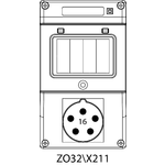 Switch receptacle ZO without protection - 32\X211