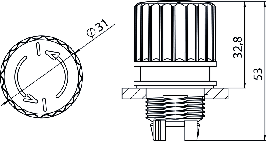 Привід B SP22-1414\R01 - Розміри
