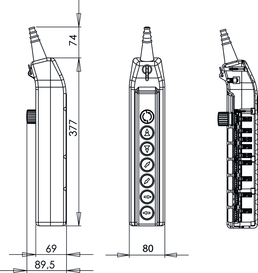 Kaseta suwnicowa PKS-8\W06 - Wymiary