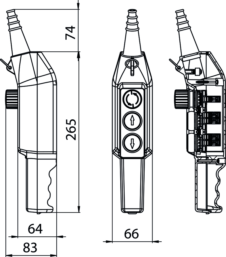 Пост тельферний  PKS-3\W02 - Розміри