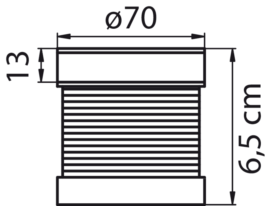 Audible alarm module for signal tower LT70 - Dimensions