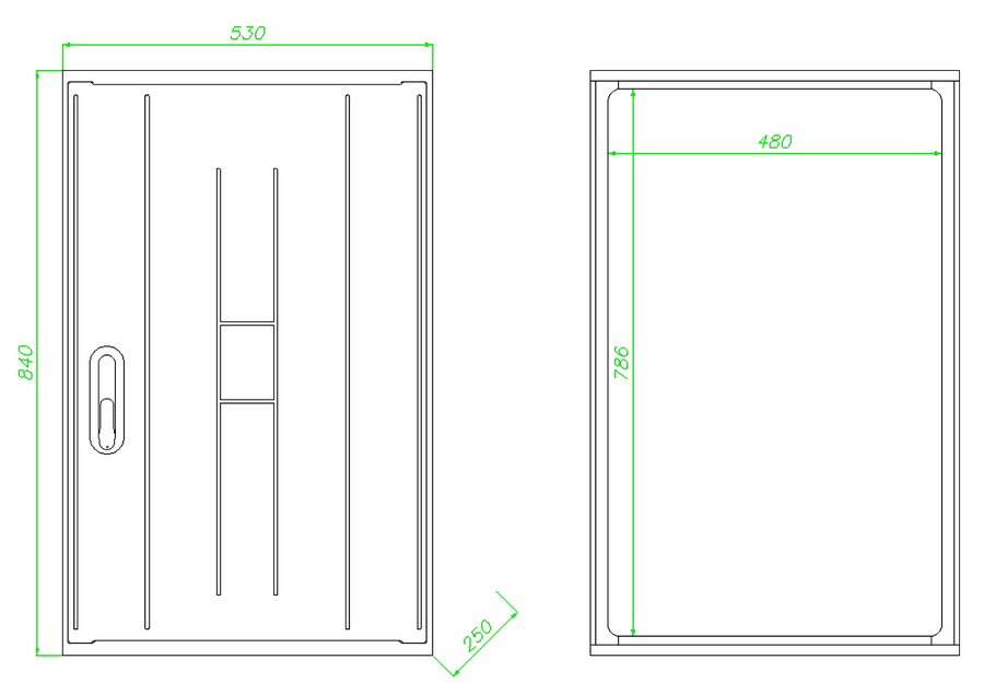 Zestaw wykonawczy uruchamiająco-sygnalizujący ZW250 - Dimensions