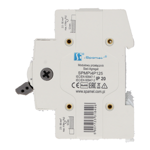 Modułowy przełącznik Sieć-Agregat 4 polowy SPMP\4P125 - Poglądowe zdjęcie