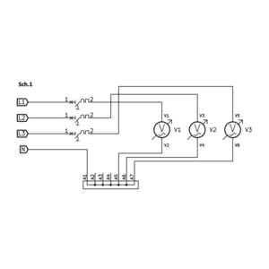 Modular three-phase voltage meter SPMV\3 - Product picture