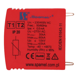 Varistor surge protective device type 1+2 (class B+C) single-pole SPMO30B+C\1P - Product picture