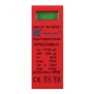 Варисторний обмежувач перенапруги тип 1+2 (клас B+C) чотириполюсний SPMO30B+C\4P - Зображення виробу 