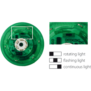 Сигнальна колона 70 мм комплектна LED червоний/зелений - Зображення виробу 