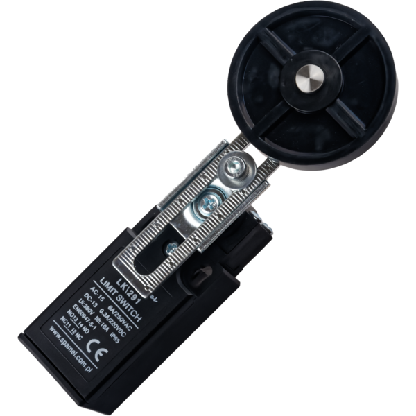 LK\291 Кінцевий вимикач (пластиковий) важіль регульований з поворотним роликом