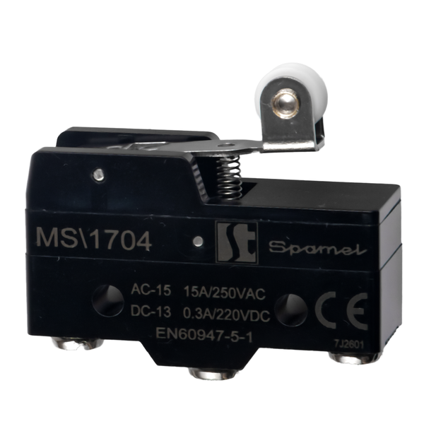 MS\1704 Мини-выключатель ролик на коротком рычажке
