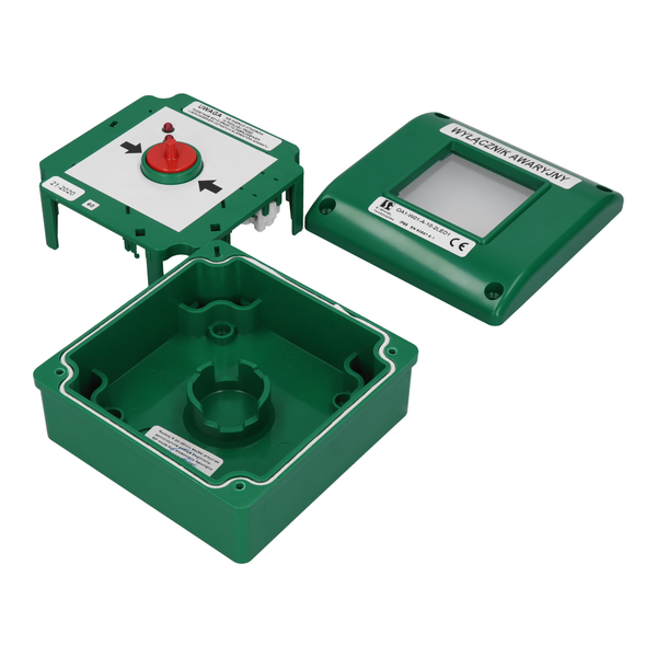 Manual emergency pushbutton OA1 with additional LED - Product picture