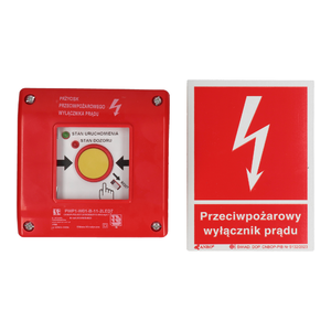 Ręczny przycisk przeciwpożarowego wyłącznika prądu PWP1 z certyfikatem, urządzenie uruchamiająco-sygnalizujące - Снимка на изделието