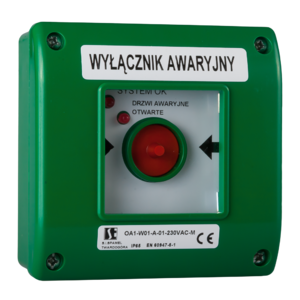 Manual emergency pushbutton OA1 with additional LED - Product picture