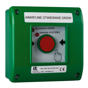 Manual emergency pushbutton OA1 with additional LED - Product picture