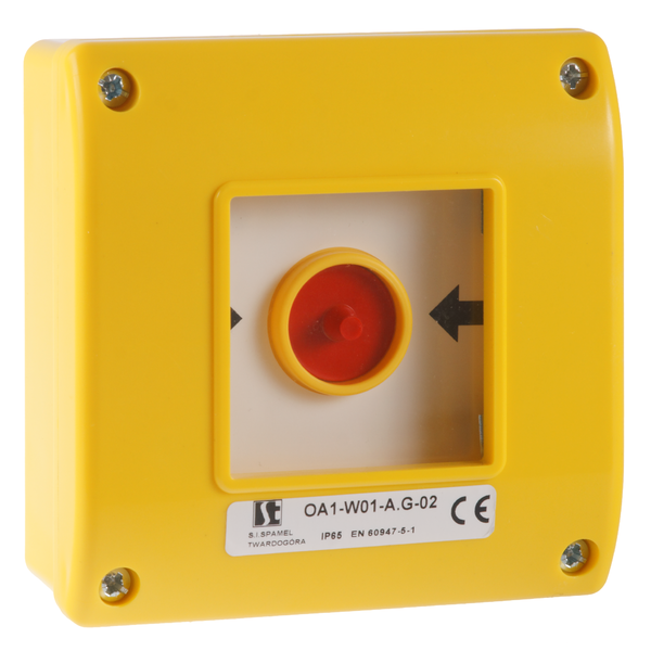 Ручна кнопка аварійна OA1 (корпус жовтий)